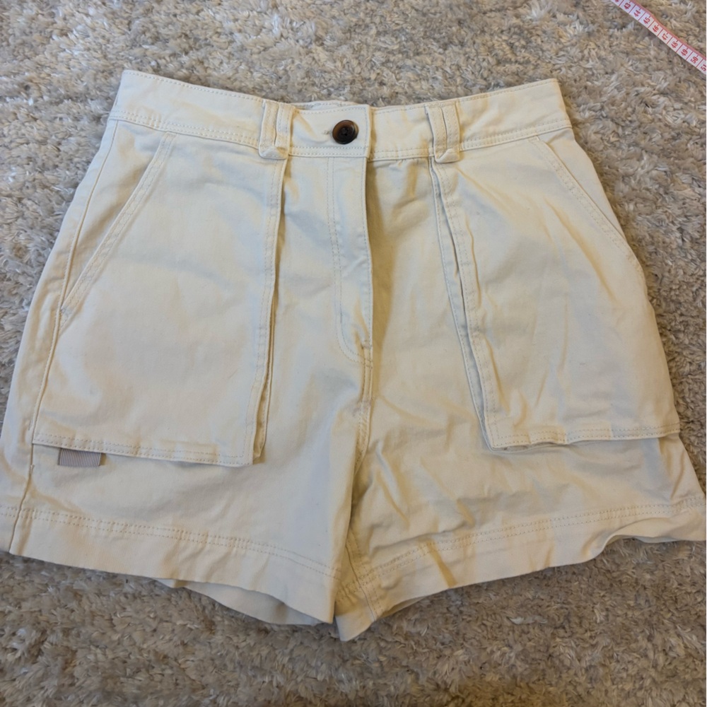 Cream Cargo shorts